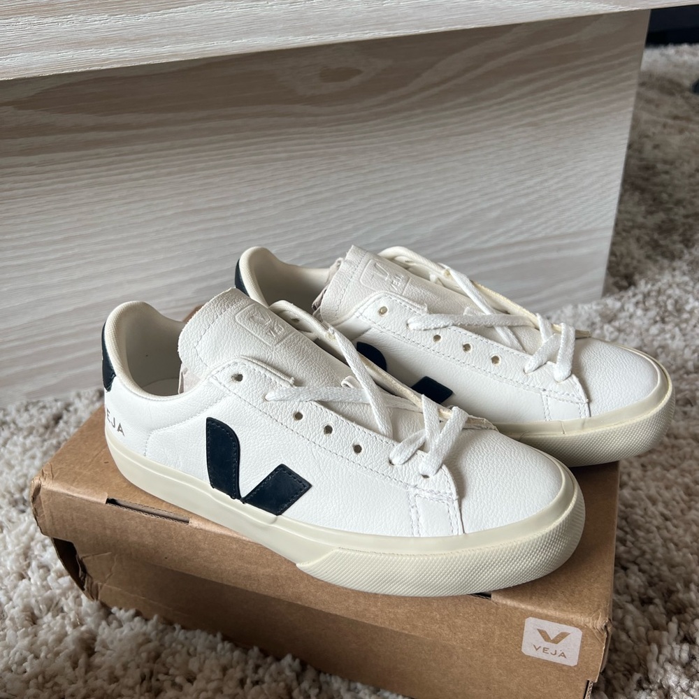 Veja White and Black Sneakers